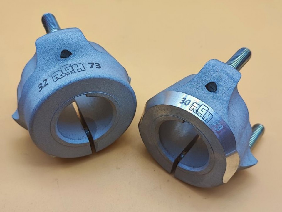 rgmtech MZRP-ALFR-MK-NA - MOZZI RUOTA POSTERIORI - linea "AL-MK-NA" per MINI KART - NON ANODIZZATI